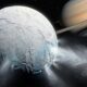A lua de Saturno que abriga um oceano escondido sob uma espessa camada de gelo