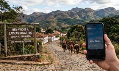 O distrito mineiro sem sinal de celular que virou refúgio de executivos esgotados, os moradores chamam de "a cidade que cura burnout"