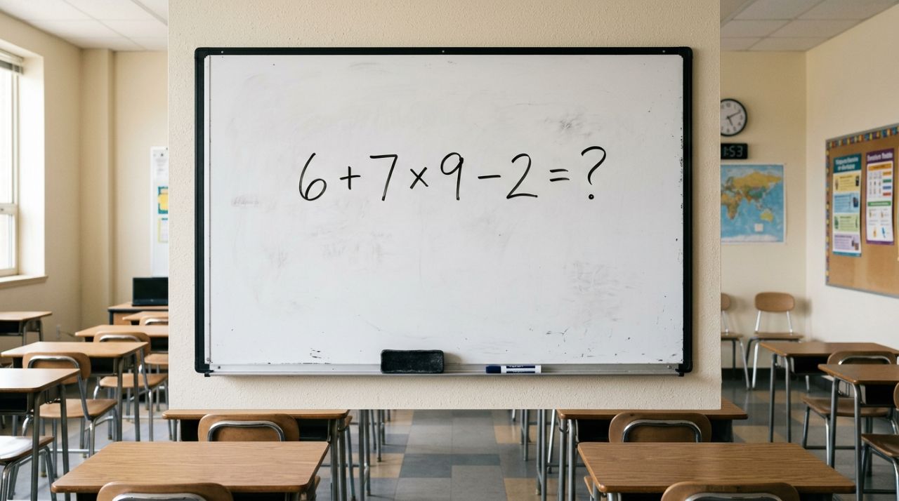 Psicólogos usam a expressão 6 + 7 × 9 − 2 para testar a flexibilidade mental, e apenas 1 em cada 10 pessoas acerta de primeira