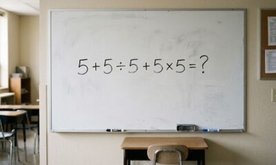 Você consegue resolver 5 + 5 ÷ 5 + 5 × 5 sem usar calculadora?