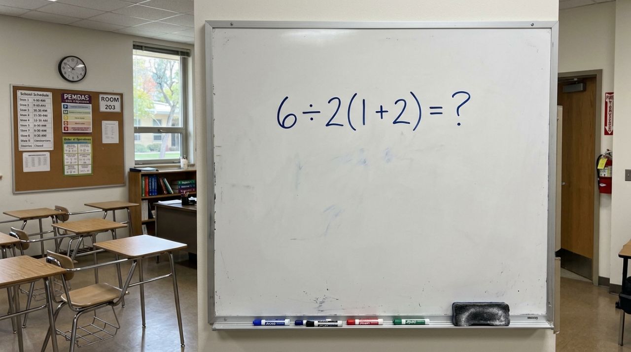 O cálculo 6 ÷ 2(1 + 2) parece simples, mas gera respostas completamente diferentes