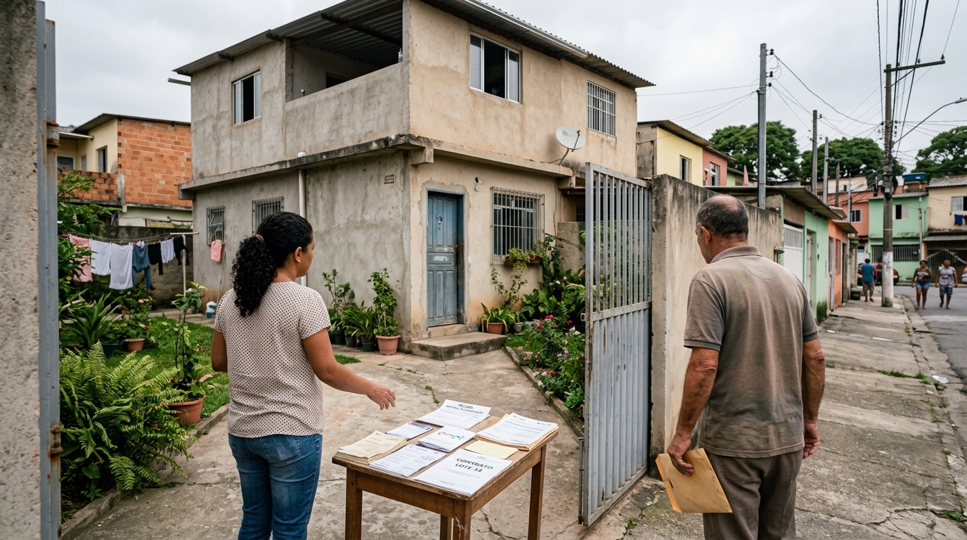 Família mora há mais de 5 anos em terreno abandonado, gasta R$ 80 mil para construir uma casa, mas o dono aparece exigindo a saída imediata e a família vai à justiça