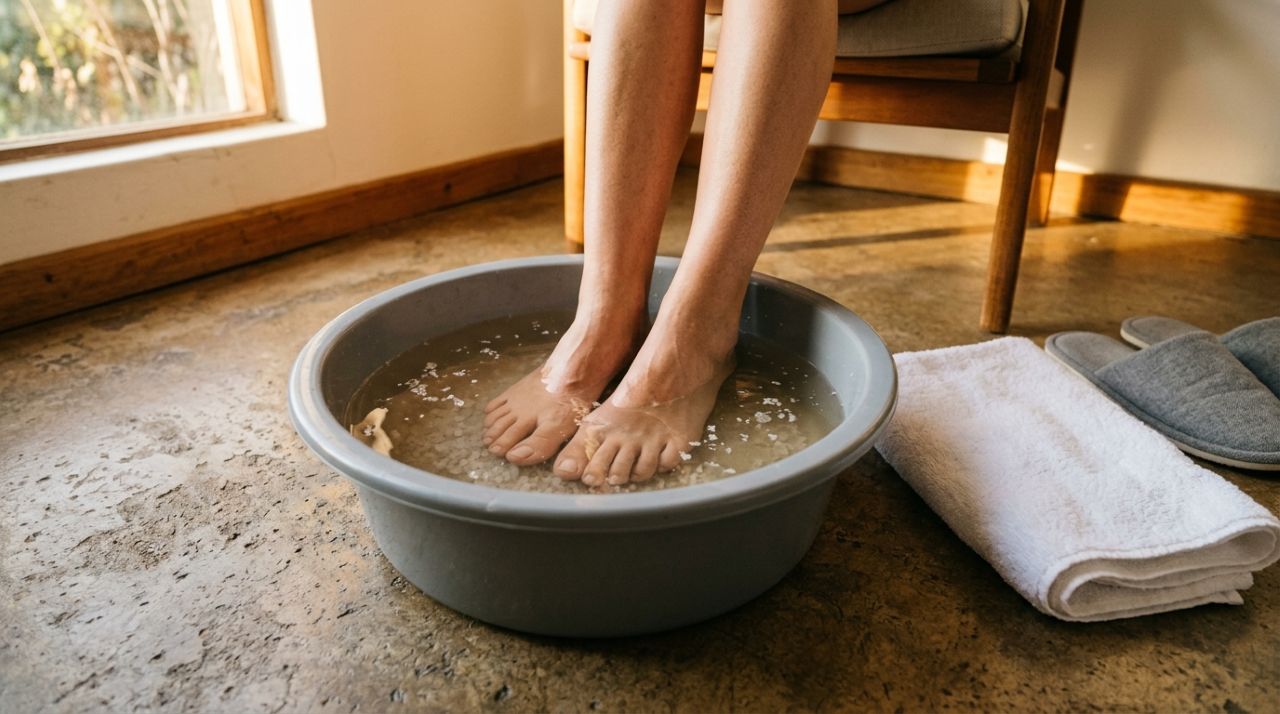Mergulhe os pés em bacia com água morna e sal grosso por 10 minutos hoje: seu corpo inteiro vai sentir o efeito amanhã