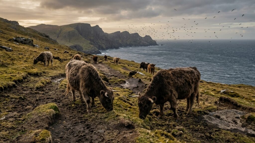 Cinco vacas foram deixadas sozinhas em uma ilha no meio do oceano e, mais de um século depois, seus descendentes já formavam um rebanho com quase 2 mil animais