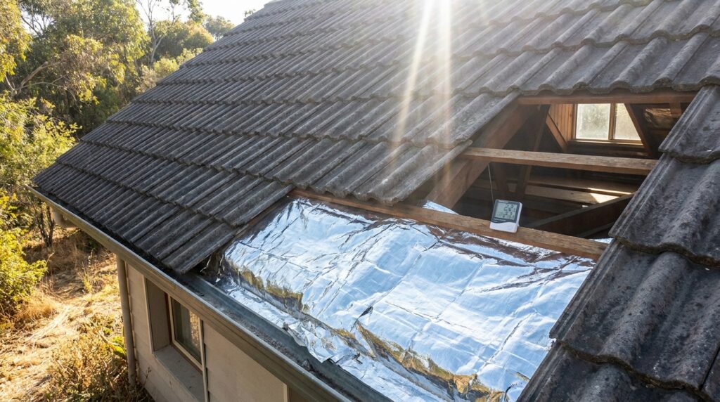 A solução para reduzir o calor em casas com telhado de fibrocimento
