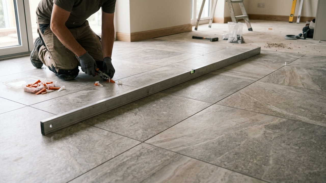 Como assentar porcelanato 70x70 e deixar as peças niveladas com juntas uniformes