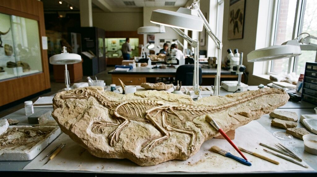 Esqueleto encontrado em museu após anos revela um novo predador da era dos dinossauros