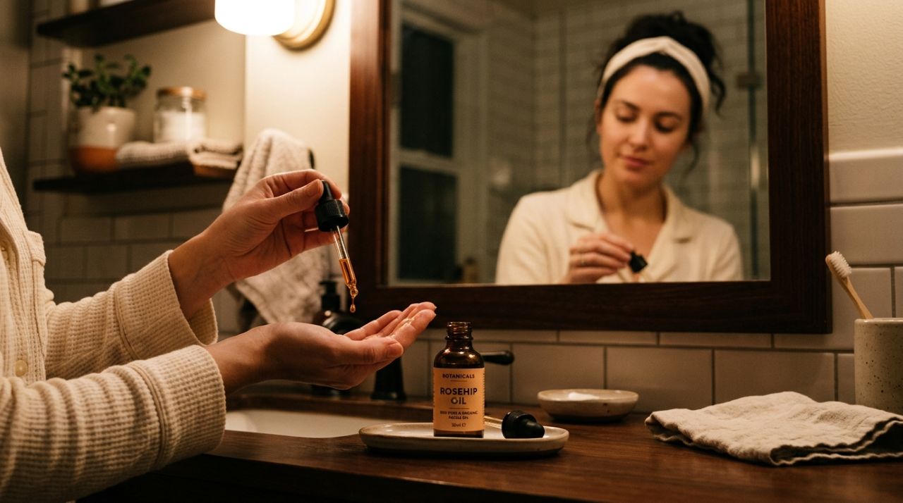 Como criar um ritual noturno com óleo de rosa mosqueta para uma pele radiante e sem manchas