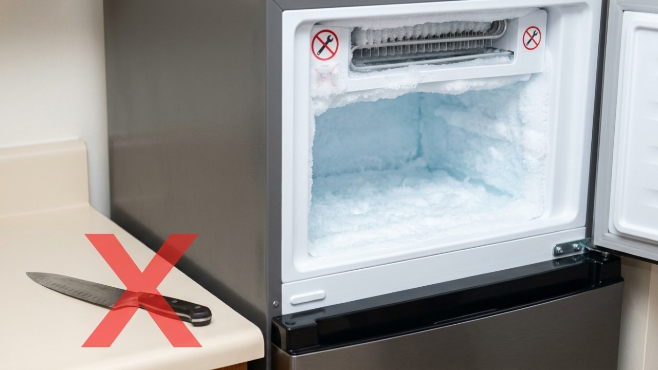Nem faca, nem água fervente: o jeito mais rápido e seguro de descongelar a geladeira sem perfurar peças internas nem causar um prejuízo enorme