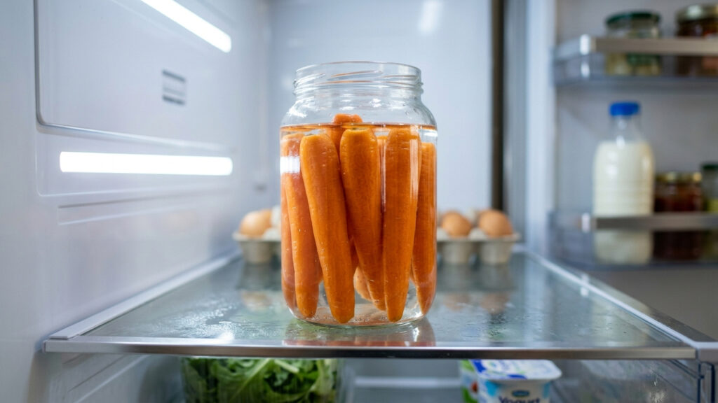 Guardar a cenoura na geladeira do jeito certo: o truque do pote com água que mantém o vegetal duro e extremamente crocante por semanas