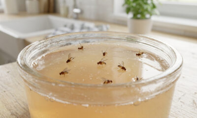 Mistura de vinagre de vinho branco com açúcar refinado: para que serve e por que funciona para capturar mosquinhas na cozinha em uma noite