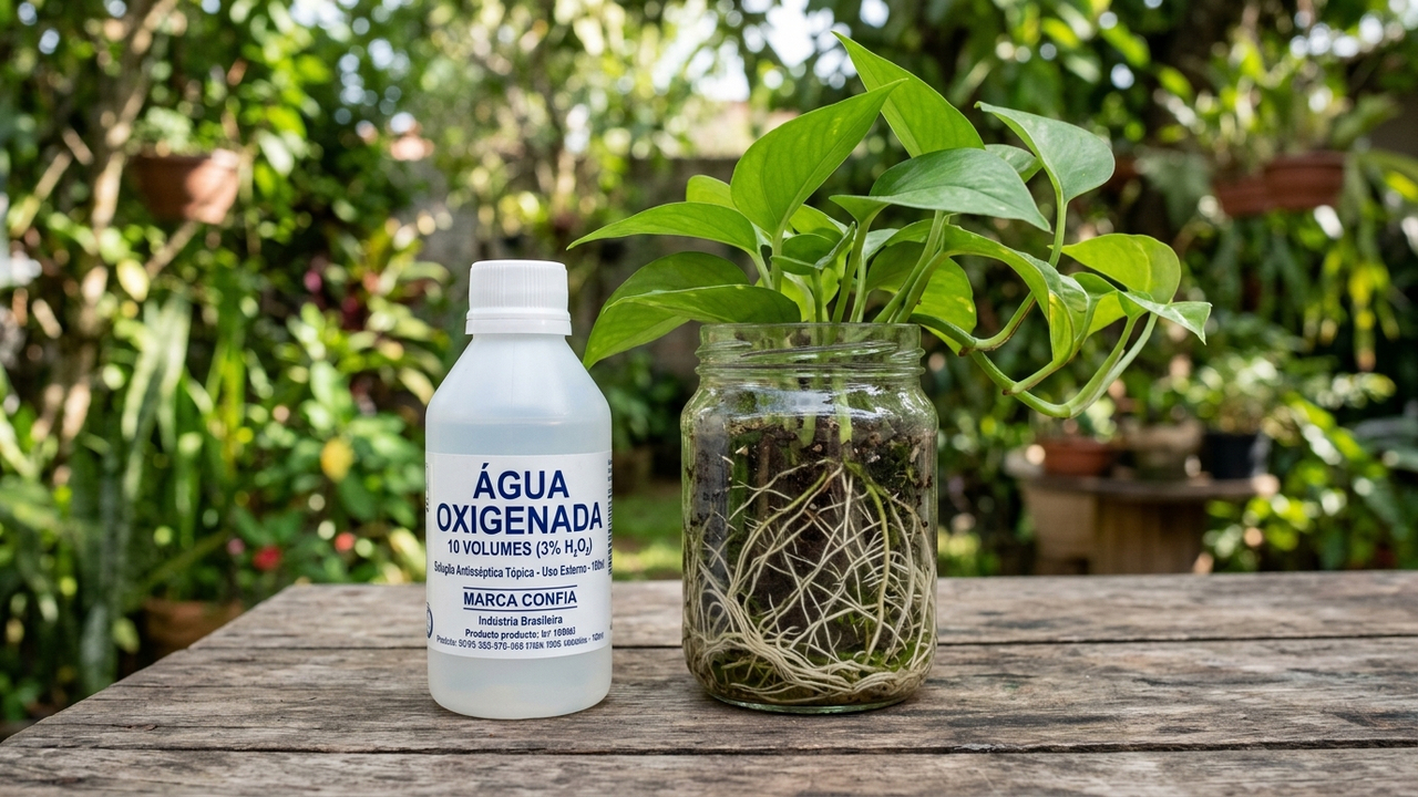 O truque caseiro simples com água oxigenada de 10 volumes para combater fungos e salvar raízes que estão apodrecendo no vaso