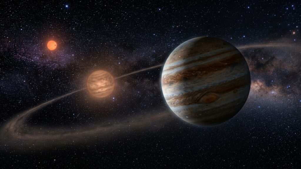 A 73 anos-luz da Terra, astrônomos descobrem um corpo gigante orbitando um “astro fracassado” e criam um novo mistério no espaço