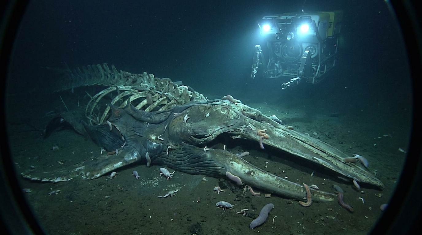 Centenas de carcaças de baleias encontradas a 7.000 metros intrigam cientistas no Oceano Índico