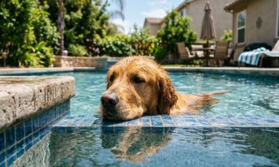 Mulher percebe que a casa ficou em silêncio e vai ver como está seu cachorro