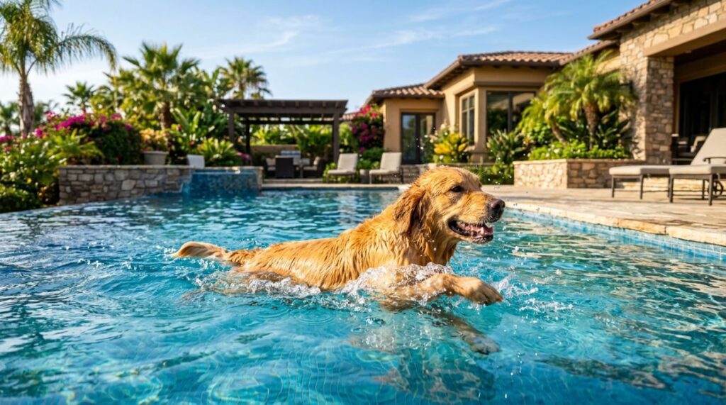 Mulher percebe que a casa ficou em silêncio e vai ver como está seu cachorro