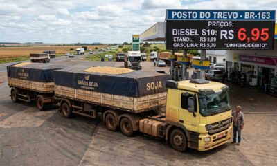 Caminhoneiro autônomo com carreta graneleira roda 14 mil km em julho levando soja do Mato Grosso ao porto de Santos, fatura R$ 52.600 em quatro fretes, mas diesel de R$ 23.800, pedágio de R$ 4.100, pneu estourado de R$ 2.800, refeição e pernoite de R$ 3.600, parcela do cavalo de R$ 6.500 e ANTT de R$ 380 deixam sobrar R$ 11.420, para 22 dias longe de casa