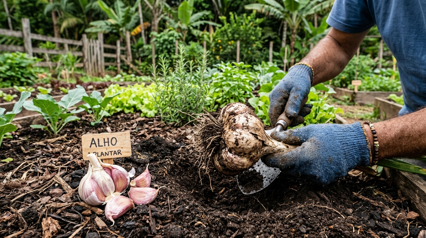Plante alho em julho seguindo este truque dos horticultores e colha bulbos enormes