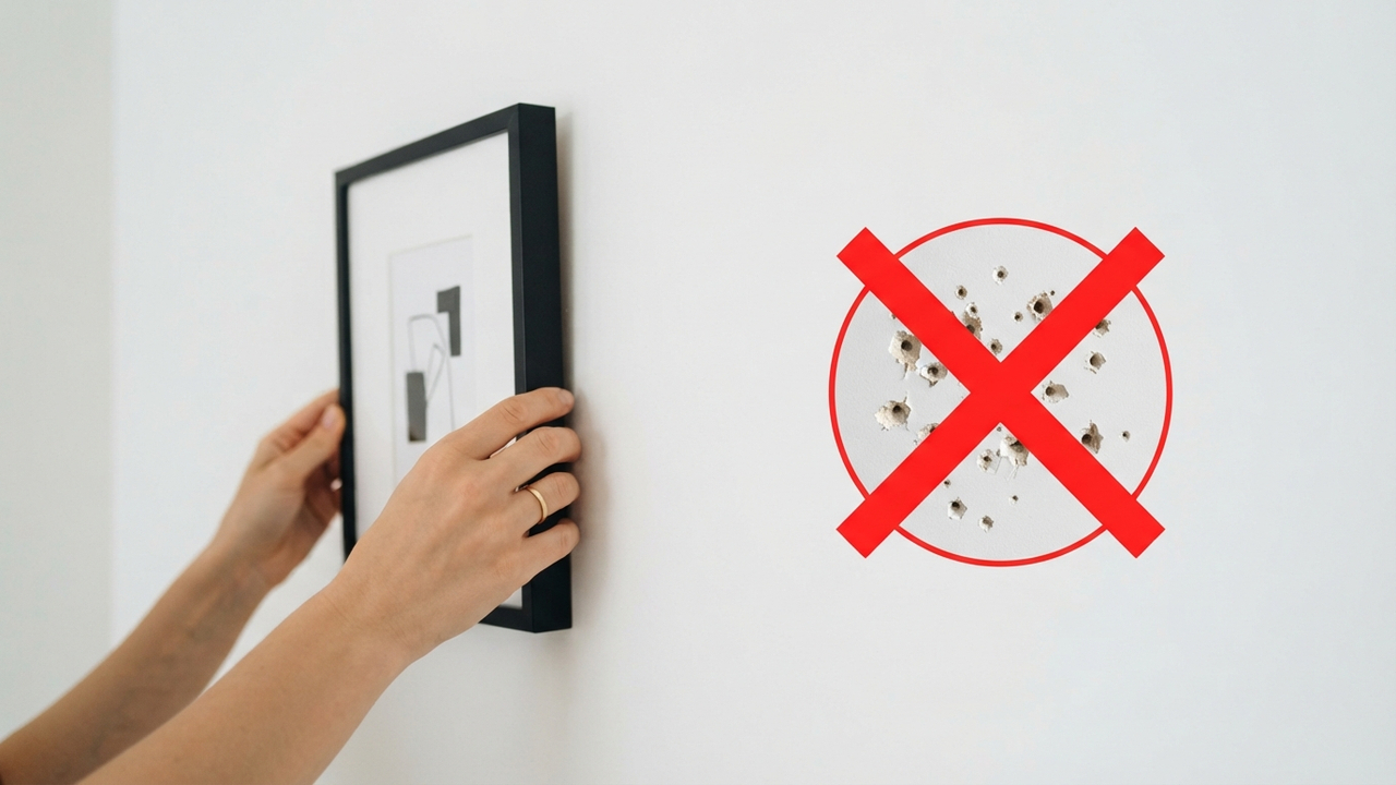 Sem furar a parede, nem usar pregos: a melhor forma de pendurar quadros pesados sem estragar a pintura do imóvel alugado