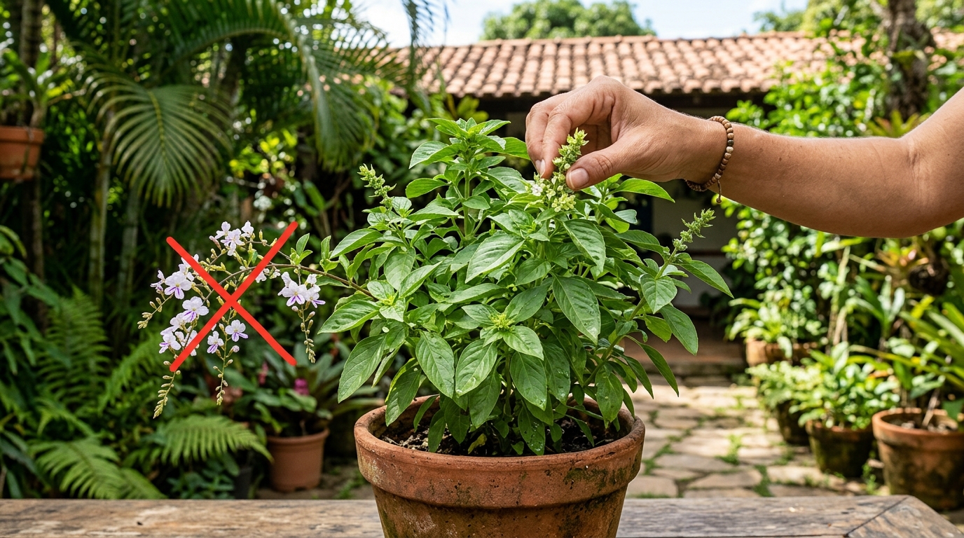 Manjericão: por que você deve arrancar as flores antes que elas apareçam (e o erro que quase todo mundo comete)