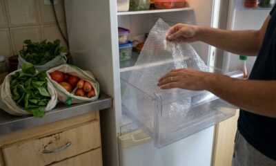 Não jogue fora o plástico bolha da entrega: coloque na geladeira e evite desperdício de alimentos
