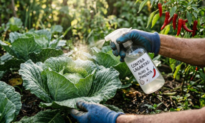 Receita antiga e eficaz: o extrato de pimenta e alho para proteger hortaliças e combater ataques severos de lagartas na horta
