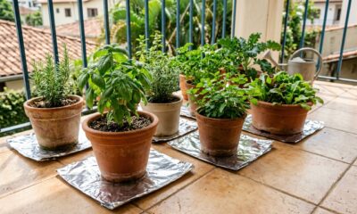 Por que é recomendável colocar papel alumínio sob os vasos no verão? Um truque espanhol para o seu jardim