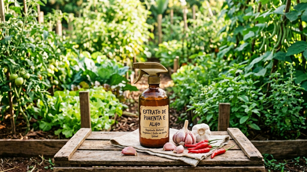 Receita antiga e eficaz: o extrato de pimenta e alho para proteger hortaliças e combater ataques severos de lagartas na horta