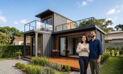 Casal constrói casa dos sonhos usando containers marítimos e gasta menos da metade do valor de uma obra tradicional em apenas 90 dias