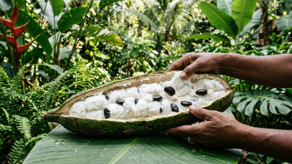 Adeus, graviola: essa fruta que nasce em vagem possui uma polpa branca que parece algodão macio e tem um gosto cremoso de sorvete de baunilha