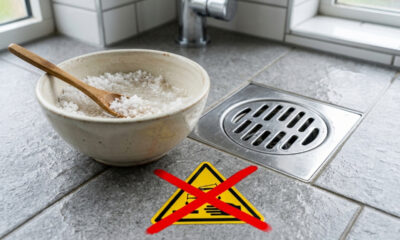 Mistura de água quente com vinagre e sal grosso: para que serve o método barato e seguro para desentupir ralos sem usar soda cáustica nociva