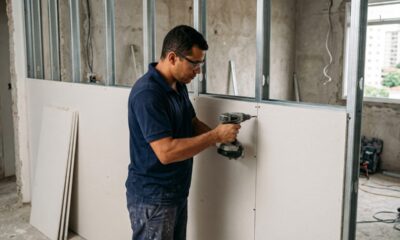 Como fazer uma parede de drywall do zero sem deixar a estrutura torta ou frágil