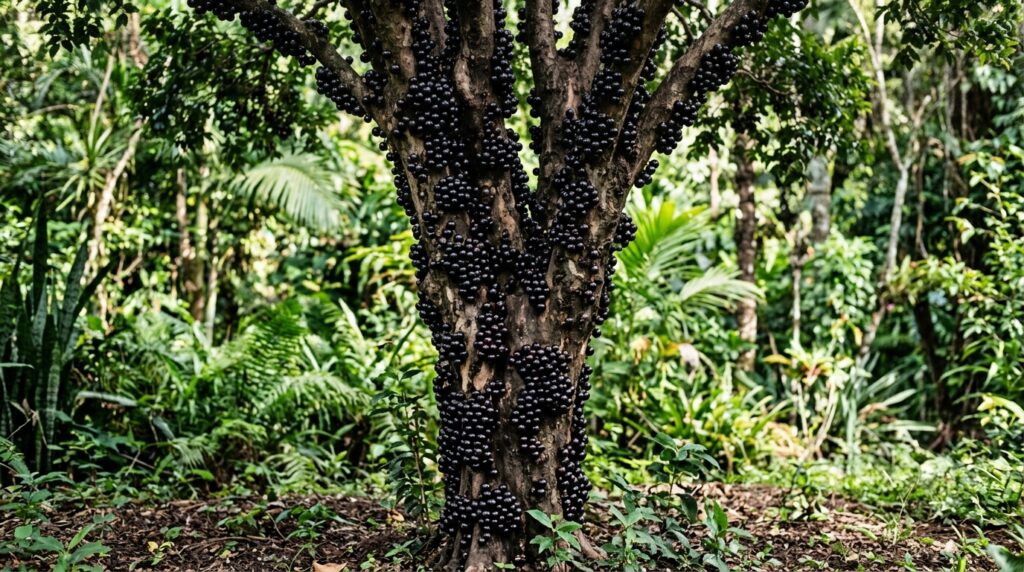 A árvore que produz frutos diretamente no tronco e surpreende pela aparência