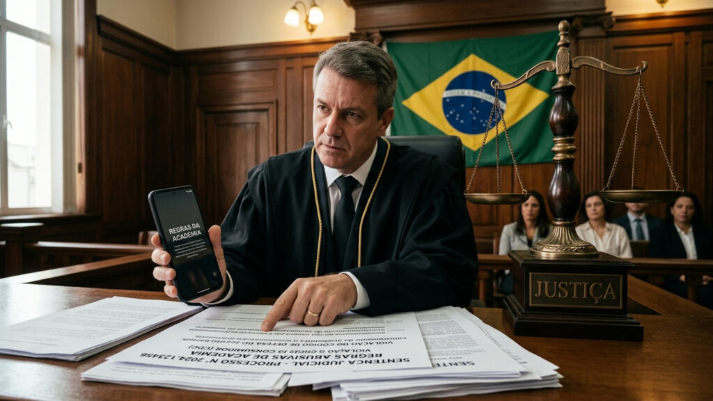 Aluno tem celular de R$ 6.000 furtado de armário trancado e placa de isenção de culpa da academia é considerada inválida por juiz em ação de indenização