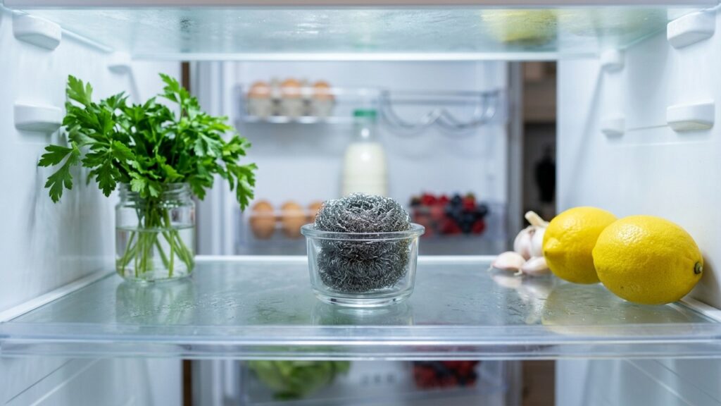 Adeus mau cheiro na geladeira: a nova técnica com esponja de aço seca que neutraliza o odor de alimentos estragados em poucas horas no eletrodoméstico