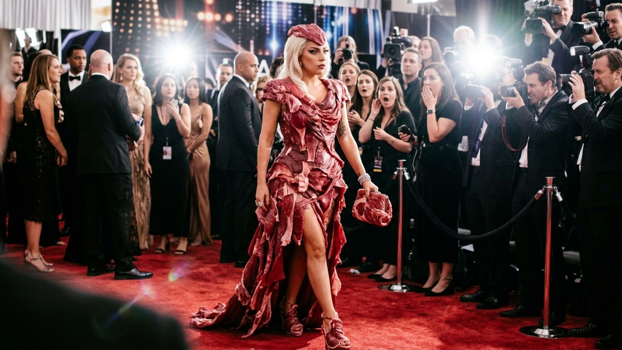 Lady Gaga sobre a polêmica do vestido de carne: “Se não lutamos pelo que pensamos e se não lutamos por nossos direitos, muito em breve vamos ter tantos direitos quanto a carne de nossos ossos.”