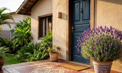 Plantei lavanda num vaso na porta de casa só pelo cheiro, e ela perfumou a entrada, espantou mosquitos naturalmente, floresceu em tons de roxo por meses e rendeu saquinhos aromáticos para o guarda-roupa
