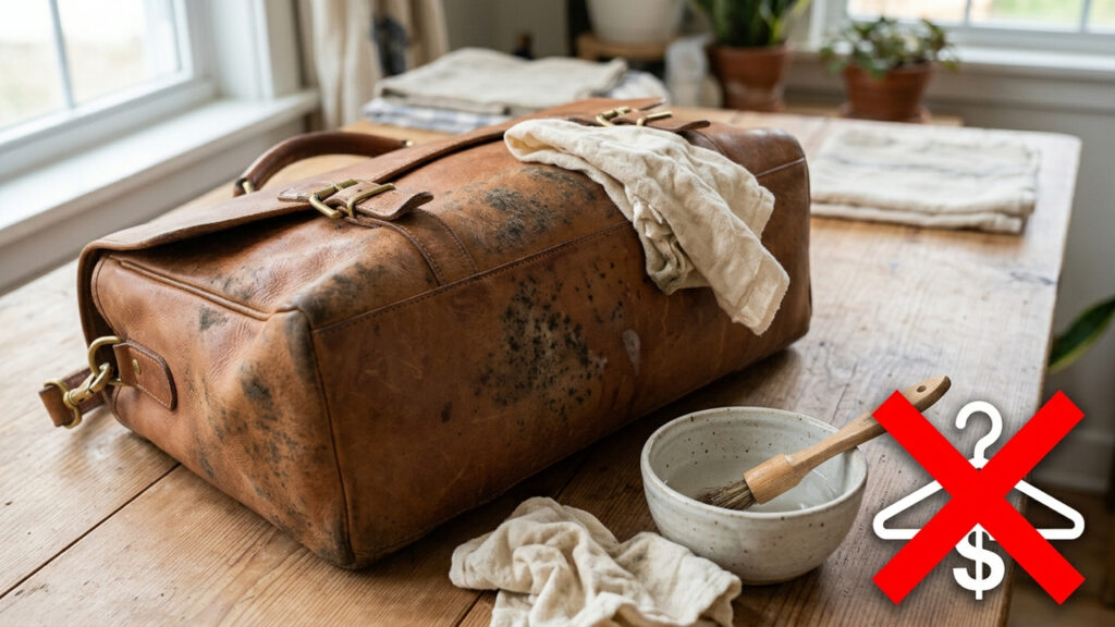 Sem lavagens caras, nem produtos agressivos: a melhor forma de remover o mofo de casacos e bolsas de couro usando vinagre e hidratante corporal