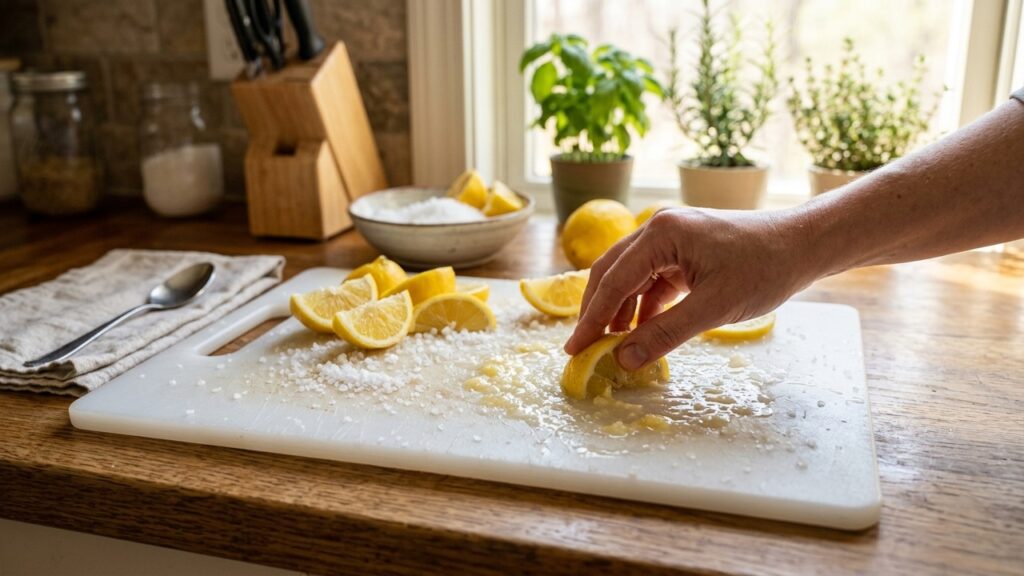 Mistura de limão com sal refinado: para que serve o segredo das avós para remover ferrugem e limpar tábuas de carne sem produtos químicos