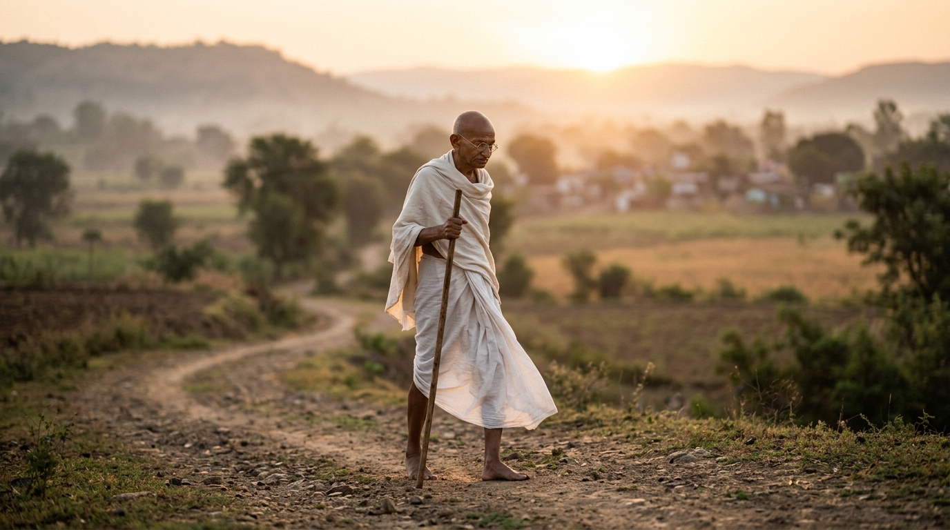 Mahatma Gandhi, pensador hindu, sobre a felicidade: "Ela não consiste em ter uma vida perfeita, mas em viver com a consciência limpa."