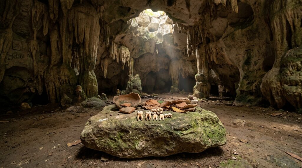 Arqueólogos encontram dentes longe do túmulo e revelam possível ritual funerário dos maias