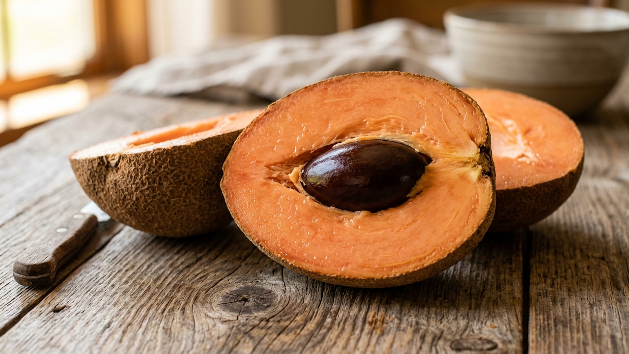 Essa fruta exótica parece uma moranga em miniatura, mas possui uma polpa cremosa com sabor adocicado que lembra a mistura de abóbora com mel