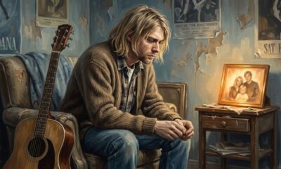 Frase de Kurt Cobain para refletir: “Quando você se casa e tem um filho, descobre uma força que nunca imaginou possuir.” Uma mensagem sobre amadurecimento