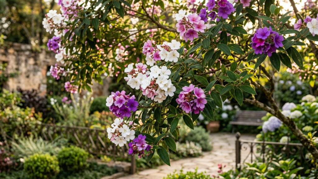 A árvore que tem cheiro de perfume francês e deixa o seu jardim irresistível: de porte médio, ela muda de cor ao longo do ano no pátio
