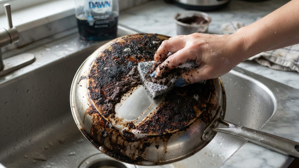 Mistura de borra de café com detergente: para que serve e por que ela remove a gordura queimada do fundo das panelas