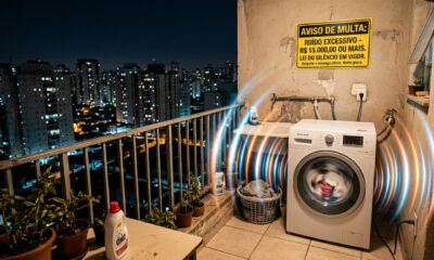 Coloquei uma máquina de lavar roupas na varanda do meu apartamento e não sabia dessa lei: me multaram em em mais de R$ 15 mil reais
