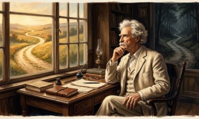 Frase do dia de Mark Twain: “Daqui a 20 anos você estará mais decepcionado com o que não fez.” A reflexão sobre coragem, escolhas e arrependimento