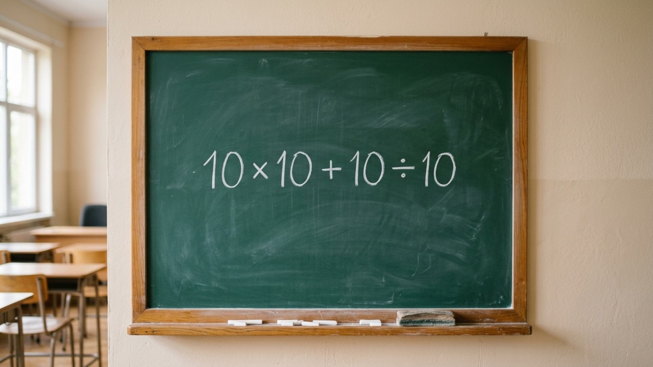 Em quantos segundos você consegue resolver 10 × 10 + 10 ÷ 10 sem usar calculadora?