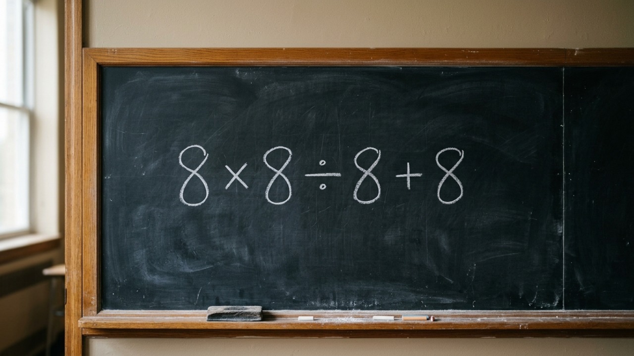 Parece uma conta de criança, mas a pressa muda todo o resultado: quanto é 8 × 8 ÷ 8 + 8?