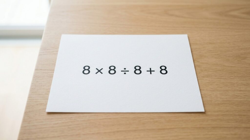 Parece uma conta de criança, mas a pressa muda todo o resultado: quanto é 8 × 8 ÷ 8 + 8?